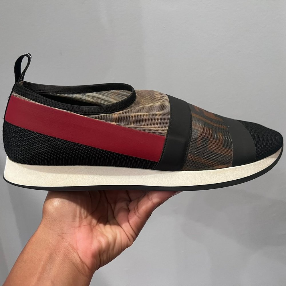 FENDI Sneakers, Size: 37 | Color: Black/Brown/Red